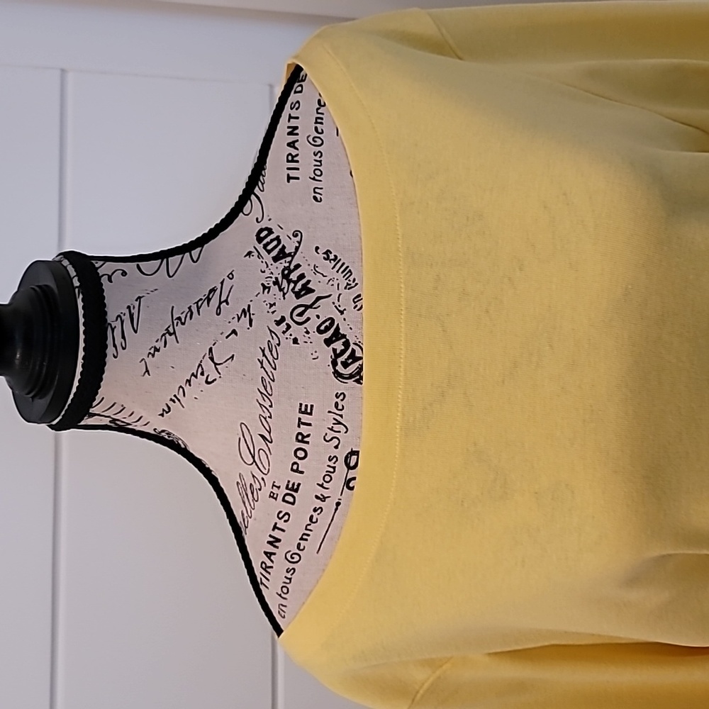 Karen Scott Bright yellow Boat Neck T-Shirt - Picture 4 of 8